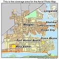 Aerial Photography Map of Fort Walton Beach, FL Florida
