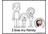 Family Colouring Pages - 70 фото