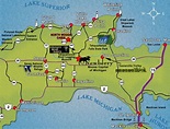 Upper Peninsula Attractions Map - Large World Map