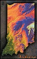 Indiana Satellite Wall Map By Outlook Maps | Images and Photos finder