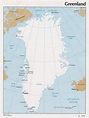 Mapa político detallada de Groenlandia con ciudades - 1976 | Dinamarca ...