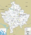 Detailed Clear Large Road Map of Kosovo - Ezilon Maps