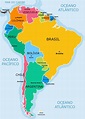 Capitais da América do Sul - mapa das capitais sul americanas ...