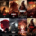 Todos Los Posters De Godzilla 2014 | Godzilla, Pelicula de goku, Monstruos
