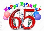 Happy Birthday 65 Stock-Illustration | Adobe Stock