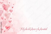 Fondo Feliz Día del Amor y la Amistad 14 Febrero San Valentín Stock ...