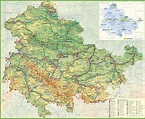 Large detailed map of Thuringia