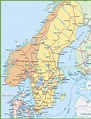 Map of Sweden, Norway and Denmark - Ontheworldmap.com