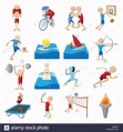 Deporte de verano conjunto de iconos de dibujos animados Imagen Vector ...