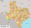 An Informational Map Of Texas