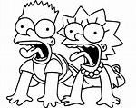 Dibujos de Bart y Lisa Simpson para Colorear para Colorear, Pintar e ...