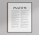 Full Psalm Scripture 91 King James Version Popular Bible | Etsy