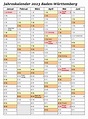 Jahreskalender 2023 Baden-Württemberg Mit Feiertagen | The Beste Kalender