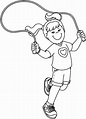 SPORT_JUMPING_ROPE_BW.bmp (992×1375) | Coloring pages, Cartoon kids ...