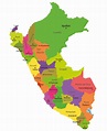 Mapa del Perú | Mapa Político del Perú y Mapas del Perú para Colorear