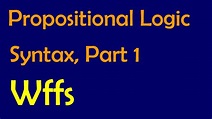 Propositional Logic: Syntax, Part 1: Well-formed formulas - YouTube