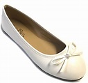 Shoes 18 Womens Ballerina Ballet Flat Shoes Solids 113 White 6 ...