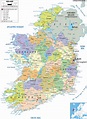 Large detailed political and administrative map of Ireland with all ...