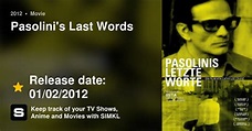Pasolini's Last Words (2012)