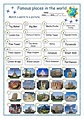 Famous places - Interactive worksheet | Famous places, World geography ...
