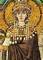 Empress Theodora, San Vitale, Ravenna | Byzantine mosaic, Byzantine art ...