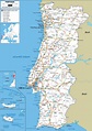 Mapa das cidades de Portugal - Mapa das cidades de Portugal (Sul da ...