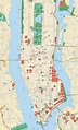 New York top tourist attractions map - Manhattan streets and avenues ...