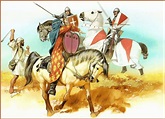 Batalla de Nájera 1367. El caballero Juan Chandos acosado por fuerzas ...