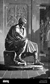 Aristóteles (384-322 AC), filósofo y científico griego antiguo. Grabado ...