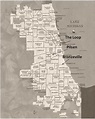 Map of Chicago neighborhoods, including Bronzeville and Pilsen. Note ...