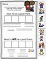 Free Printable Friendship Worksheets For Kindergarten Web Friends ...
