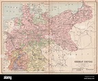 GERMANY. 'German Empire'. Railways. Prussian States. BARTHOLOMEW, 1878 ...