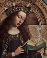 The Ghent Altarpiece - The Virgin Mary (Detail), Hubert & Jan van Eyck ...