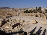 Ruins at Gerasa (Jerash), Jordan. The region of the Gerasenes in ...