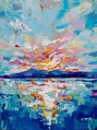 Sky lights impressionist landscape painting by eve izzett – Artofit