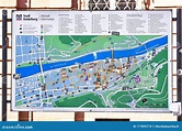 Heidelberg, Germany - Tourist Infomation Map Overview of Historical ...