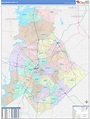Mecklenburg County, NC Wall Map Color Cast Style by MarketMAPS - MapSales