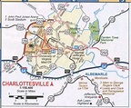 Charlottesville VA roads map.Free printable highway map Charlottesville ...