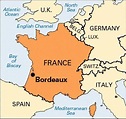 Bordeaux Karte von Frankreich - Bordeaux auf der Karte (Nouvelle ...