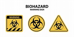 conjunto de señales de advertencia de peligro biológico 1226454 Vector ...