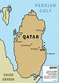 Qatar In Map : Qatar Map - Detailed Vector Illustration — Stock Vector ...