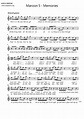 Maroon 5-Memories Violin Score pdf, - Free Score Download ★