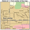 East Lansing Michigan Street Map 2624120