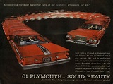 Never before so dramatically new & different Plymouth ad 1961 T