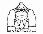 Coloriage Donkey Kong de Mario Bros - télécharger et imprimer gratuit ...