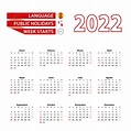 Calendario 2022 en idioma español con público feriado, el país de perú ...