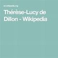 Thérèse-Lucy de Dillon - Wikipedia | Dillon, Second cousin, Lucy