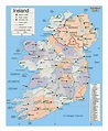 Mapa político y administrativo detallado de Irlanda con las carreteras ...