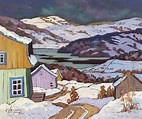 Claude Langevin (1942-) - Sur Plombant la Vallee | Peintre québécois ...