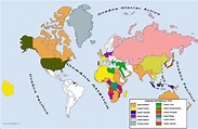 Mapa de los imperios coloniales en 1910. | Histoimágenes.